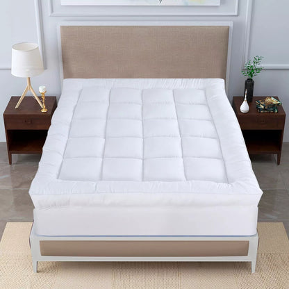 4 Inches Thick Mattress Topper Quilted Cooling Mattress Topper Pad